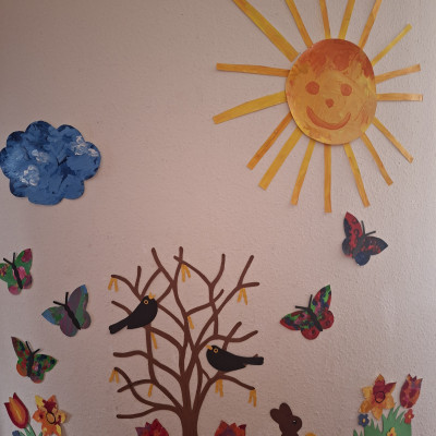 Unsere selbstgebastelte Jahreszeitenwand