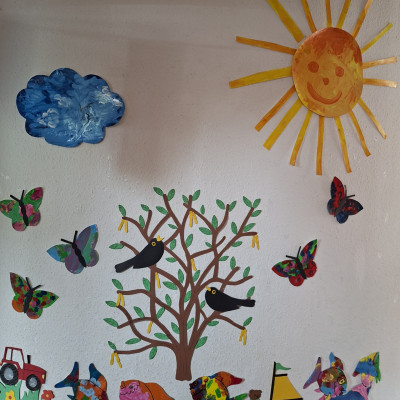 Unsere selbstgebastelte Jahreszeitenwand